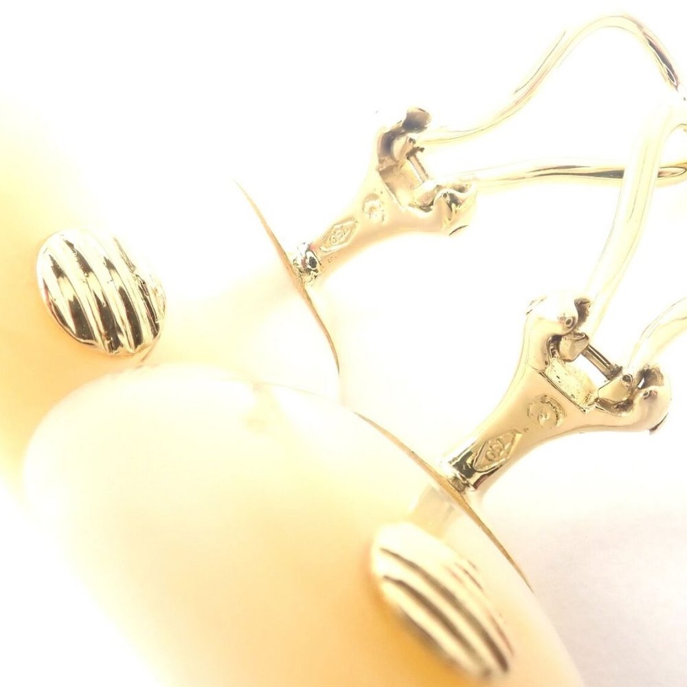 Tiffany & Co Angela Cummings 18k Yellow Gold Inlaid Black Jade Earrings - Picture 7 of 9